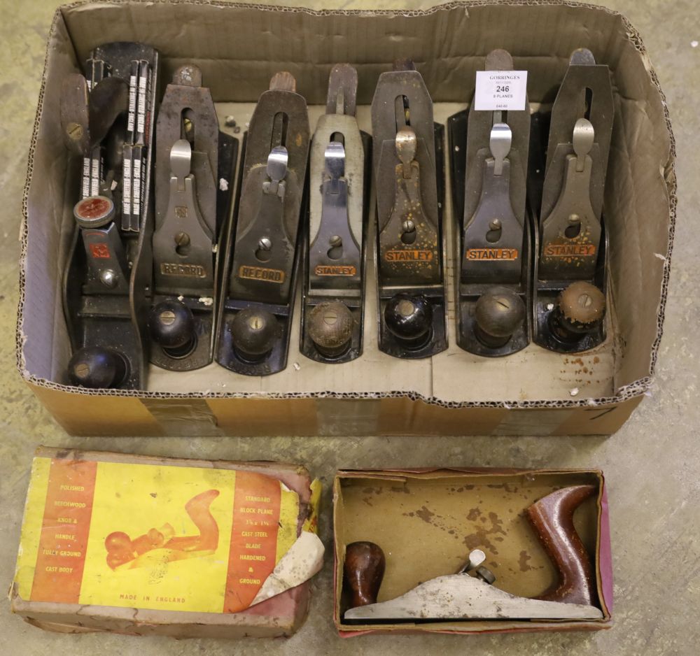 Seven Record and Stanley planes and one other: